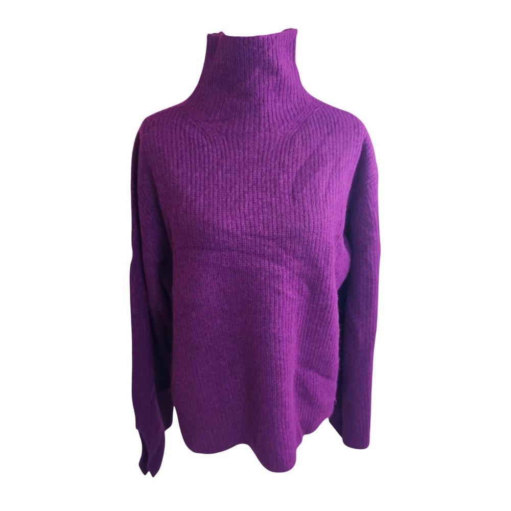 SPRING + MERCER NWT Burgundy 100% Cashmere Turtleneck‎ Sweater Size Large